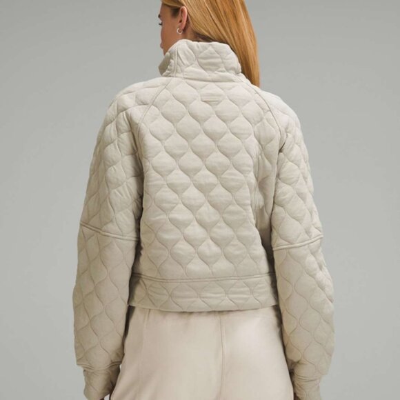 Lululemon Scuba Oversized Quilted Half Zip Riverstone - Picture 3 of 13